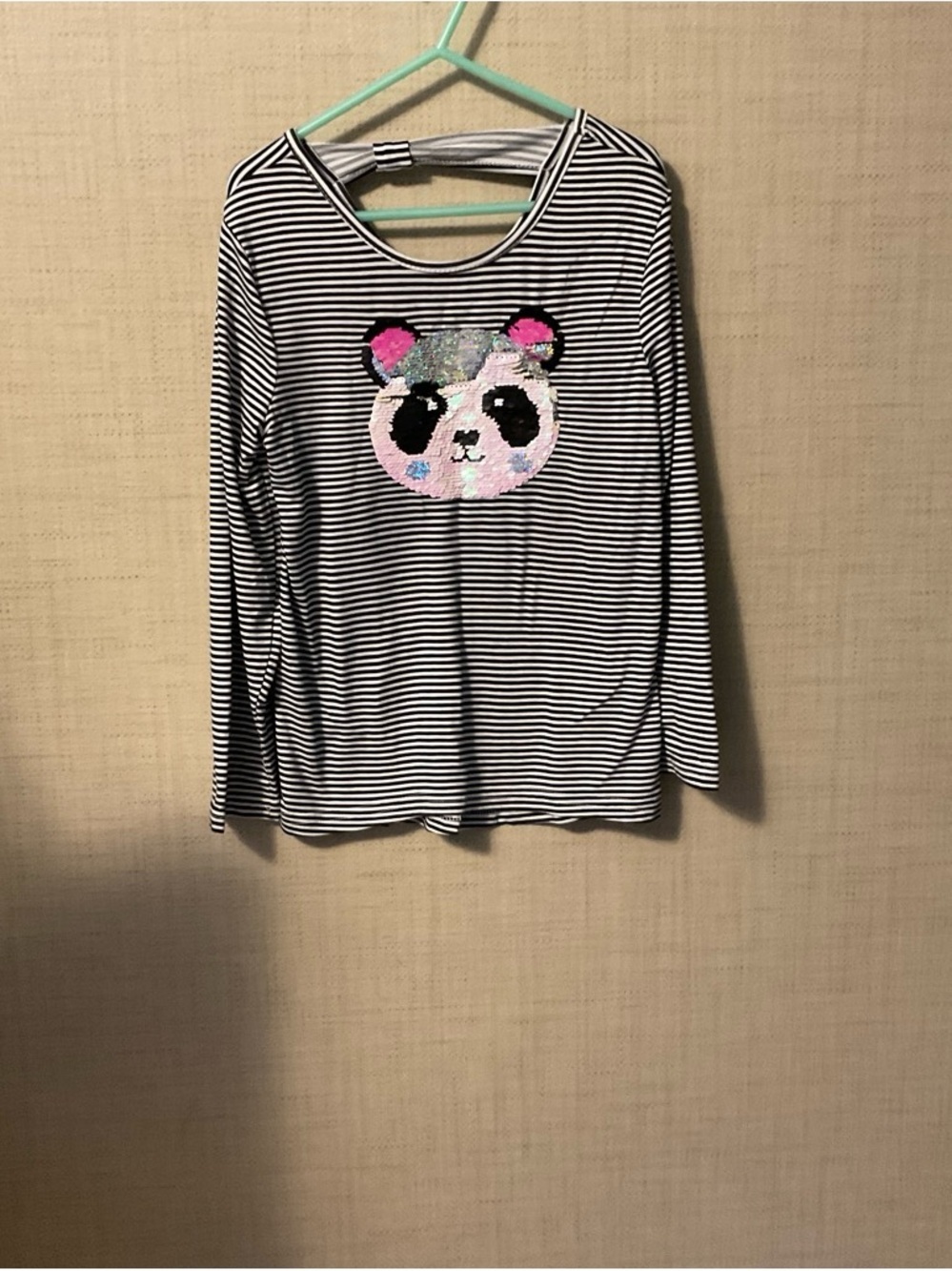 Freestyle Revolution Black and White Striped Top with Sequin Detail